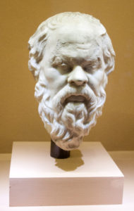 Bust of the philosopher Socrates.